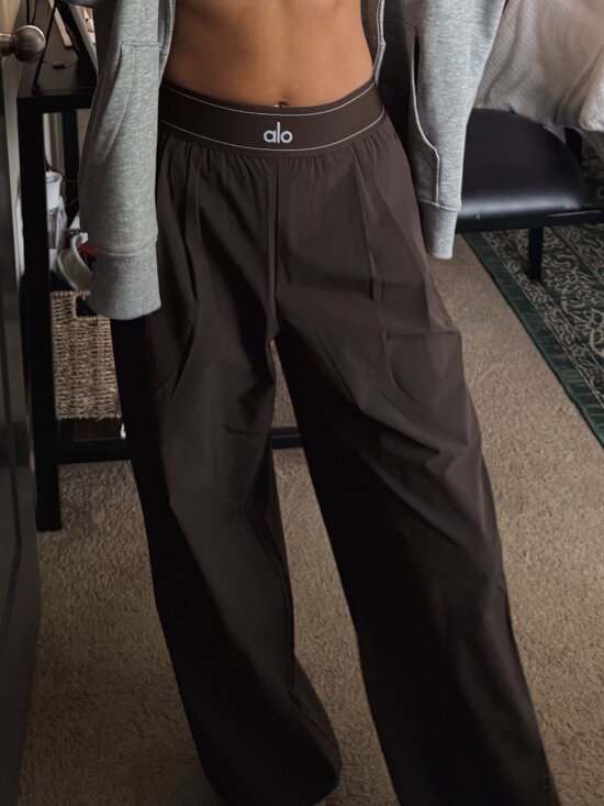 Alo Yoga Pants - ALO Yoga Women's Suit Pants 😍 Coffee Brown Regular Straight Leg Pants👖